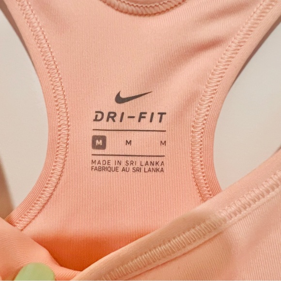 Nike Dri-Fit Women's Sports Bra Peachy Pink Size Medium - Picture 3 of 7